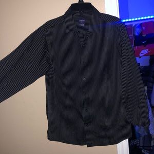 black and grey button up